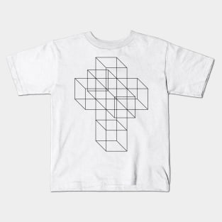 Hypercube (black) Kids T-Shirt